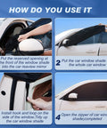 Installation steps for 4 Pack Car Window Screen Mesh Shades For Front And Rear Windows Breathable Privacy Sun Covers
