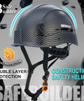 Lightweight Type 2 Class E Safety Helmet With EPS Foam Liner Adjustable Size For Electrical Work Matte Black G2E