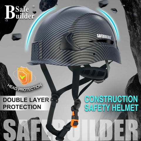 Lightweight Type 2 Class E Safety Helmet With EPS Foam Liner Adjustable Size For Electrical Work Matte Black G2E
