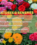 Flower Finisher Organic PK Bloom Booster 1 5 7 Final Weeks Of Flowering For Peak Phosphorus And Potassium Load That Supercharges Resin Rush And Bud Density For Indoor Outdoor Growers 2 Pound Bag features panel with flowers