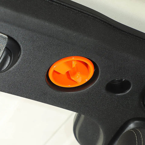 Orange Roof Top Mounting Knob Screw Decoration Cover For Jeep Wrangler JK JKU 2007 2018 2 Door 4 Door Interior Accessories Dope Premium ABS Durable Easy Install close-up view installed