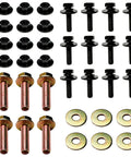 Heavy-Duty Side Step Bolts Kit For Jeep Wrangler JK JL 4-Door 2007-2025 Bolt-On Hardware With Nuts And Washers For Off-Road Upgrades Includes Rotatable Washer Nuts And All Required Fasteners, assorted bolts and washers