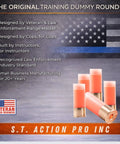 12 Gauge Snap Caps Five Pack Inert Training Rounds with Real Brass Casing and Bright Orange UV Insert, Made in USA