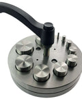 Pro Grade Extra Large Circular Disc Cutter Set With 10 Swivel Handle Disc Punches From 2 mm To 31 mm For Jewelry Making And Metal Craft