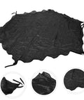 Black Trampoline Sun Shade Canopy Cover For Outdoor Backyards And Parks UV Protection Weather Resistant Top Replacement Easy Fold