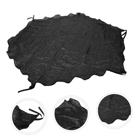 Black Trampoline Sun Shade Canopy Cover For Outdoor Backyards And Parks UV Protection Weather Resistant Top Replacement Easy Fold