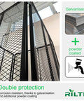 Close-up of the Big Ol 172 Gallon Outdoor Compost Bin with rust proof coating, showing heavy duty metal wire mesh structure and corrosion resistance.