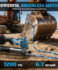 Cordless 12000 PSI Electric Grease Gun With Brushless Motor, 39.4 Inch Hose, 90 Degree Swivel, Led Light, Battery Not Included