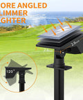 Outdoor Solar Spot Lights IP65 Waterproof 50 LED Spotlight For Landscape And Pathway Lighting, angled solar panel design