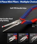 Solid 33 Piece Precision Repair Tool Kit With Screwdrivers Pliers Tweezers Utility Knife Blades For Phones Laptops Consoles No Sweat Repairs Hella Versatile Everyday Carry Gear, featuring 6" needle nose pliers with TPR handles.