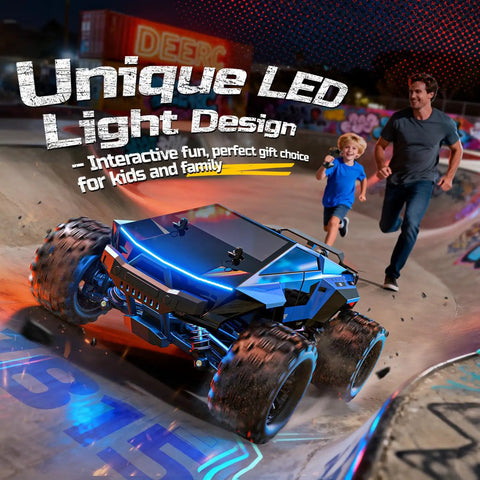 All Terrain Drift And Racing RC Car 1 18th Scale With Dual Batteries Waterproof Off Road Truck Revs To 40 Kilometers Per Hour on track