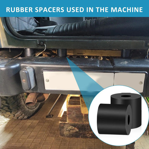 20 Piece Multi Use Rubber Spacers Set One Inch Outer Diameter Three Eighth Inch Inner Diameter One Inch Thick Anti Vibration Neoprene Bushings Tear Resistant Black Washers For Everyday Home And Car Fixups used under a machine