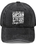 Boat Captain Style Cap For Men Distressed Washed Baseball Hat With Adjustable Strap Built For Outdoor Adventures