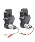 Two 12V Gearbox Motors for Rollplay Ride On Toys, 10000 RPM power units, side view, compatible with GMC Sierra, Chevy models.