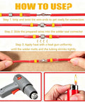 How to use Ridiculously Durable Heat Shrink Solder Seal Wire Connectors 12 To 10 AWG Yellow 50 Pack illustrated steps.