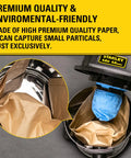 Three Pack AT25 1238 Dust Bags For 4 Gallon Wet Dry Vacuums OEM Grade Replacement Filter Bags Compatible With Porter Cable PCX18301 4B