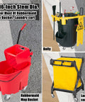 4 Inch Swivel Stem Casters Set Built Tough Seven Sixteen Inch Stem Diameter 200 Lb Each With 2 Brakes And 2 Swivel TPR Rubber Wheels Replacement For Mop Buckets Carts Grills 4 Pack shown on mop bucket, dolly, and laundry cart.
