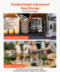 9000 BTU Kerosene Heater And Stove 2 In 1 Non Electric Indoor Outdoor Heater with adjustable height and flame control in car and camping setup