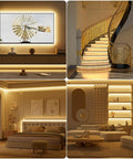 Lit 2700K COB LED Strip Light Kit With 16.4 Ft Of Dimmable Warm White LEDs in home interior lighting setups
