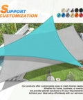 8x8 Foot Rectangle Shade Sail For Outdoor Patio Garden Gazebo Deck UV Blocking Canopy Breathable HDPE Shade Cloth
