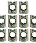 10 Pack Zinc Plated M8 Barrel Nuts 11.5mm Diameter 14.5mm Length For M8x1.25 Bolts Cross Dowels Slotted Nuts Crib Bed DIY Hardware