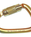 Stainless Steel Carabiner 50 kN Rated Heavy Duty Locking Carabiner With Auto Twist Gate And One Inch Opening ANSI CSA EN 362 Certified