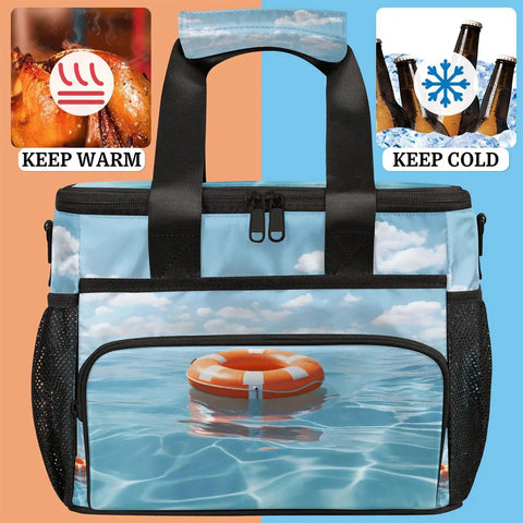 Insulated Picnic Backpack With Big Capacity Lunch Bag For Everyday Grub, featuring warm and cold keeping visuals