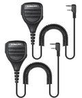 2-Pack Handheld Palm Microphone And Shoulder Speaker Mic For PTT Radios G0 G5 Compatible With Rapid Radios And Kenwood K-Type