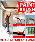 Multi Angle Paint Brush Extender For High Ceilings Red With Rotating Head 3 In 1 Edger Tool in use on different surfaces