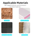 Image showing materials for use with 430 Piece Self Drilling Drywall Anchors And Screws Kit: cork board, decorative plates, heat insulation board, plasterboard.