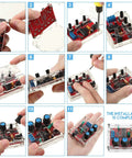 Step-by-step assembly of XR2206 Precise Function Signal Generator Module Pro Grade DIY Kit with sine, square, and triangle outputs.