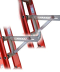Two Pack Short Body Ladder Jacks For Construction And Home Use 250 Lb Capacity Each Holds 12 And 14 Inch Planks Extends To Two Rungs Silver