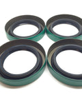 Trailer hub wheel grease seals, pack of four, 1.719 in x 2.565 in, green outer ring with black inner seals