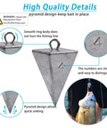 Saltwater Pyramid Sinkers For Surf And Pier Fishing Durable Triangular Weights That Hold In Sand And Strong Currents Tapered Point Design
