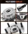 Multi-view of Two Pack 515065 Front Wheel Bearing Hub Assembly Compatible With Nissan Frontier 2005 2019, 6 Lug With ABS