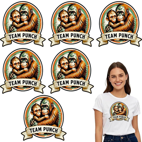 Dope Monkey Vintage Emblem DTF Transfers Pack for Tees Animal Team Punchs Iron On Stickers 7x7 Inch Ready To Press