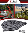 40 Roller Chain, 10 Feet, With Two Connecting Links, built to last for go karts and mini bikes, displayed with outdoor bikes