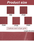Woodworking Sanding Belts and Discs Set for Bench Sander DIY Friendly with 36 Inch Belts and P80 to P400 Grit Alumina Discs