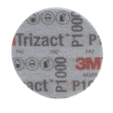 Trizact Hookit 3 Inch P1000 Grit Blending Disc Gray For Auto Body Sanding With Easy Change Hook And Loop System