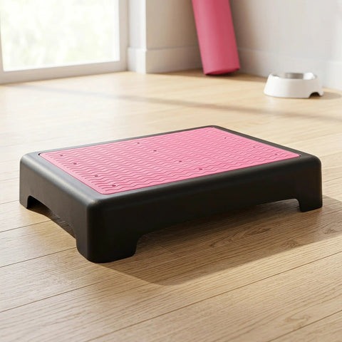 Non Slip Dog Training Platform For Agility And Obedience Practice Portable Indoor Outdoor Stand 17 By 13 Inch with pink nonslip top