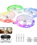 Dope RC Drone For Kids And Adults With 1080P HD FPV Camera Real Time Video Via App LED Lights Propeller Guards Dual Batteries