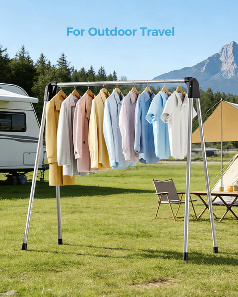 Foldable Clothes Drying Rack Portable Laundry Stand Sturdy Hanging Bars Compact Airer For Apartments Dorm Rooms Closets Quick Dry Setup Zero Fuss Easy Everyday Storage