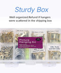 Heavy Duty Picture Hanging Kit With 225 Pieces Of Frame Hooks Nails Hanging Wire Screw Eyes D Rings And Sawtooth Hangers