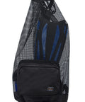 Oversized Mesh Scuba Diving Bag For Snorkeling Gear And Equipment, Holds mask fins snorkel and wetsuit, black with large pocket