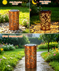 Sunflower Solar Lanterns Outdoor Waterproof Hanging Lights for Yard Patio Porch Garden Decor Perfect Gift with cutout patterns.