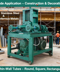 Intbuying 2.2KW Electric Pipe Tube Bender Roller Machine With All-Copper Motor For Cold Bending Round And Square Steel Bars, shown in construction site.