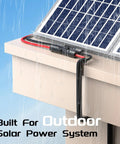 10 AWG 30 Ft Solar Panel Extension Cable Built To Last With Flame Retardant Protective Sleeving in outdoor setup