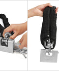 Hands using Beefy Heavy Duty 1kg Padlocks Set With 10 Keys 2 Pack Tough Chrome Coated Steel Monoblock Locks With 12mm Shackle