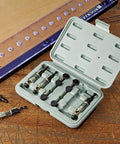Blow Molded Case For Pro Shelf Drilling Jig Bits And Index Pins With Dedicated Pockets For 5mm 7/32 Inch 1/4 Inch And 9/32 Self Centering Drill Bits Plus Space For Eight Index Pins