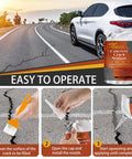 Six Pack Self Leveling Concrete Crack Filler And Sealant In Grey High Elasticity Waterproof Cement Repair For Driveways Patios And Sidewalks Plug The Gaps And Keep Your Concrete Built To Take A Beating, application steps shown.